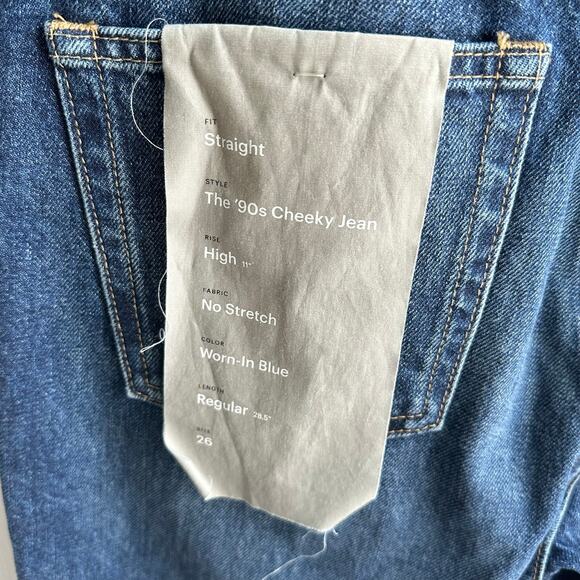 Everlane The 90s Cheeky Jean Straight Leg Ripped Knee NWT - Picture 10 of 11